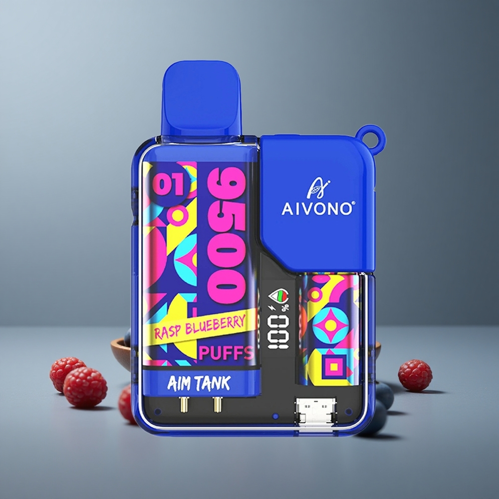 Aivono Aim Tank 9500 Малинова Чорниця з LCD та 18мл