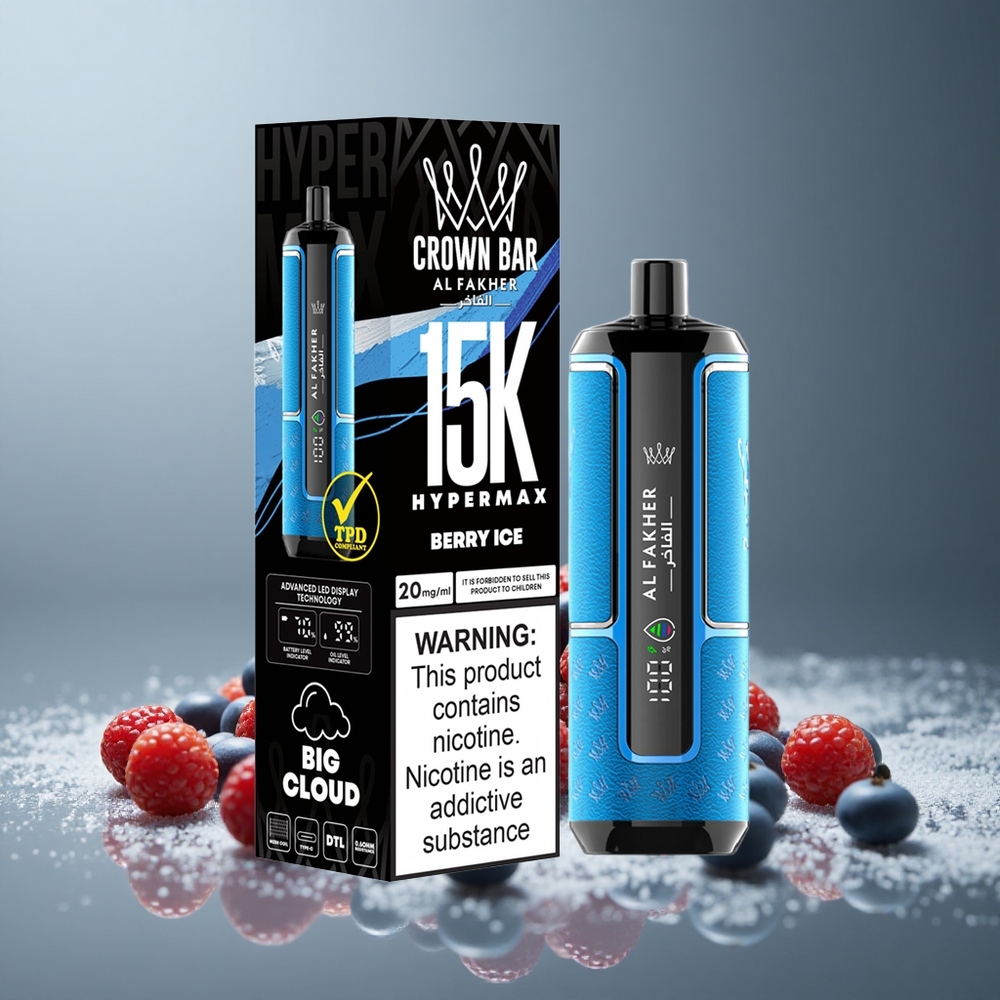 Al Fakher Crown Bar 15K Hypermax Ягідний Лід | 22мл | Type-C
