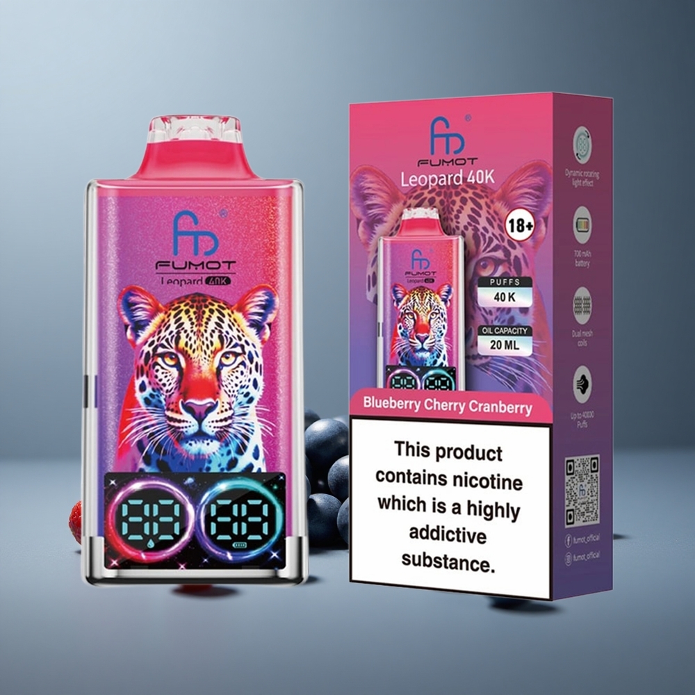 Fumot Leopard 40K Чернично-вишнево-журавлинний з 5% нікотину та Type-C зарядкою