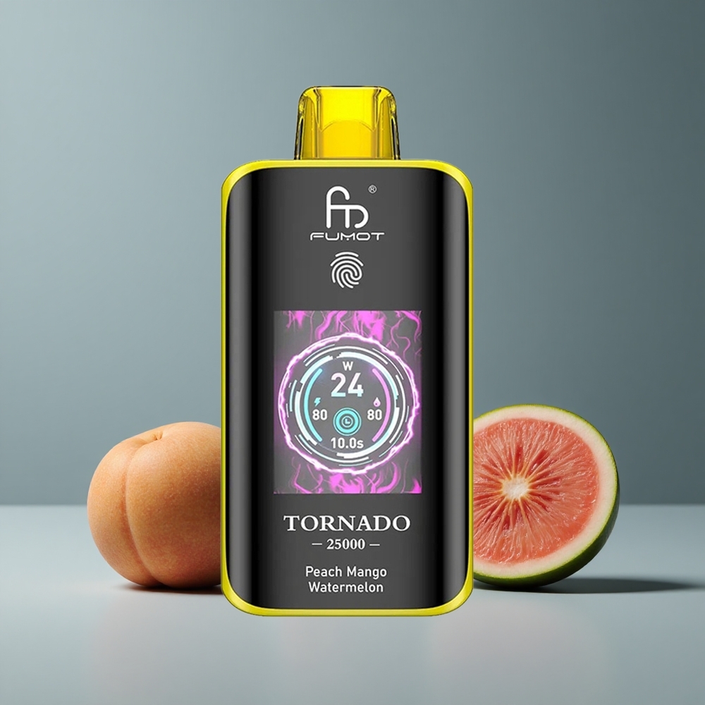 Fumot Tornado 25000 Персиково-манговий кавун з HD екраном та 20мл рідини
