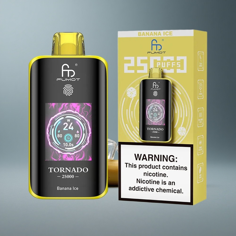 Fumot Tornado 25000 Банановий Лід із HD екраном та Type-C зарядкою