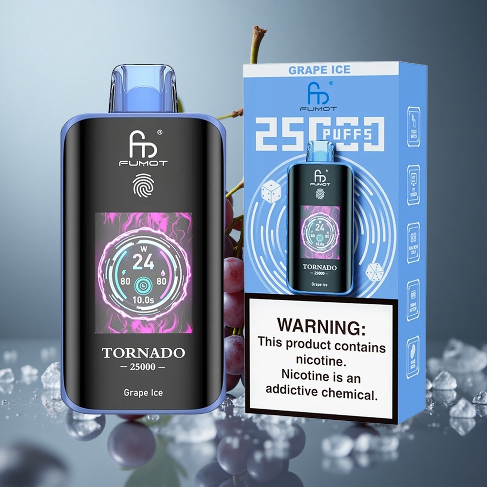 Fumot Tornado 25000 Виноградний Лід з Type-C та HD Екраном