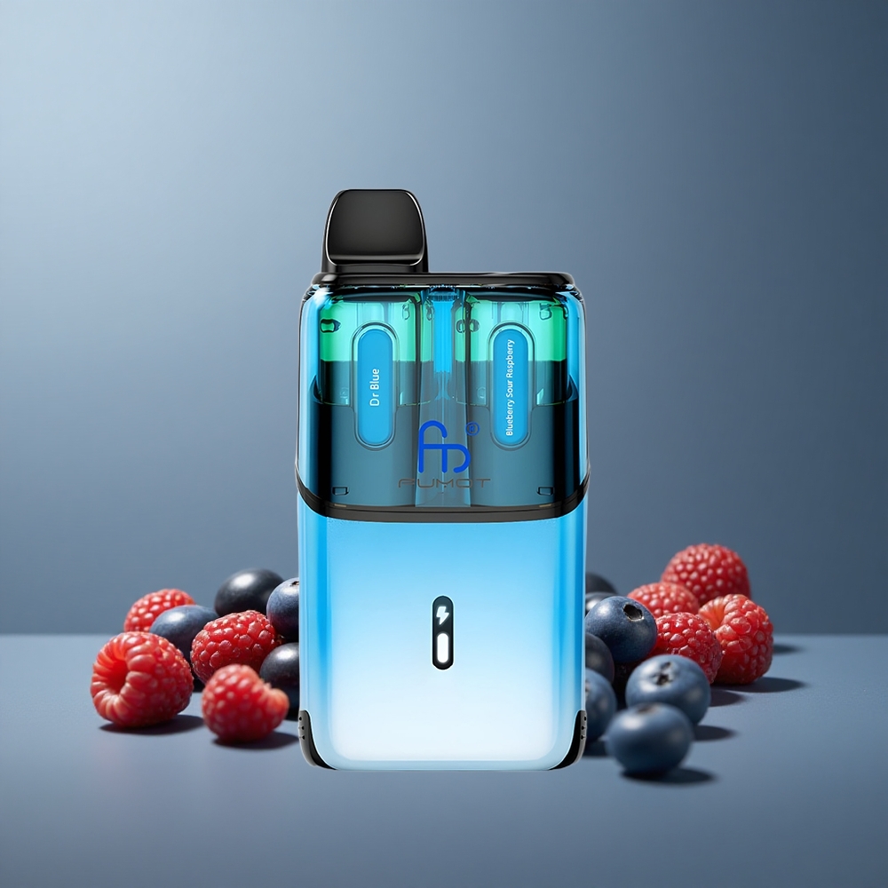 Fumot Ultra T32000 Доктор Блакит - Чорниця Кисла Малина з Mesh Coil