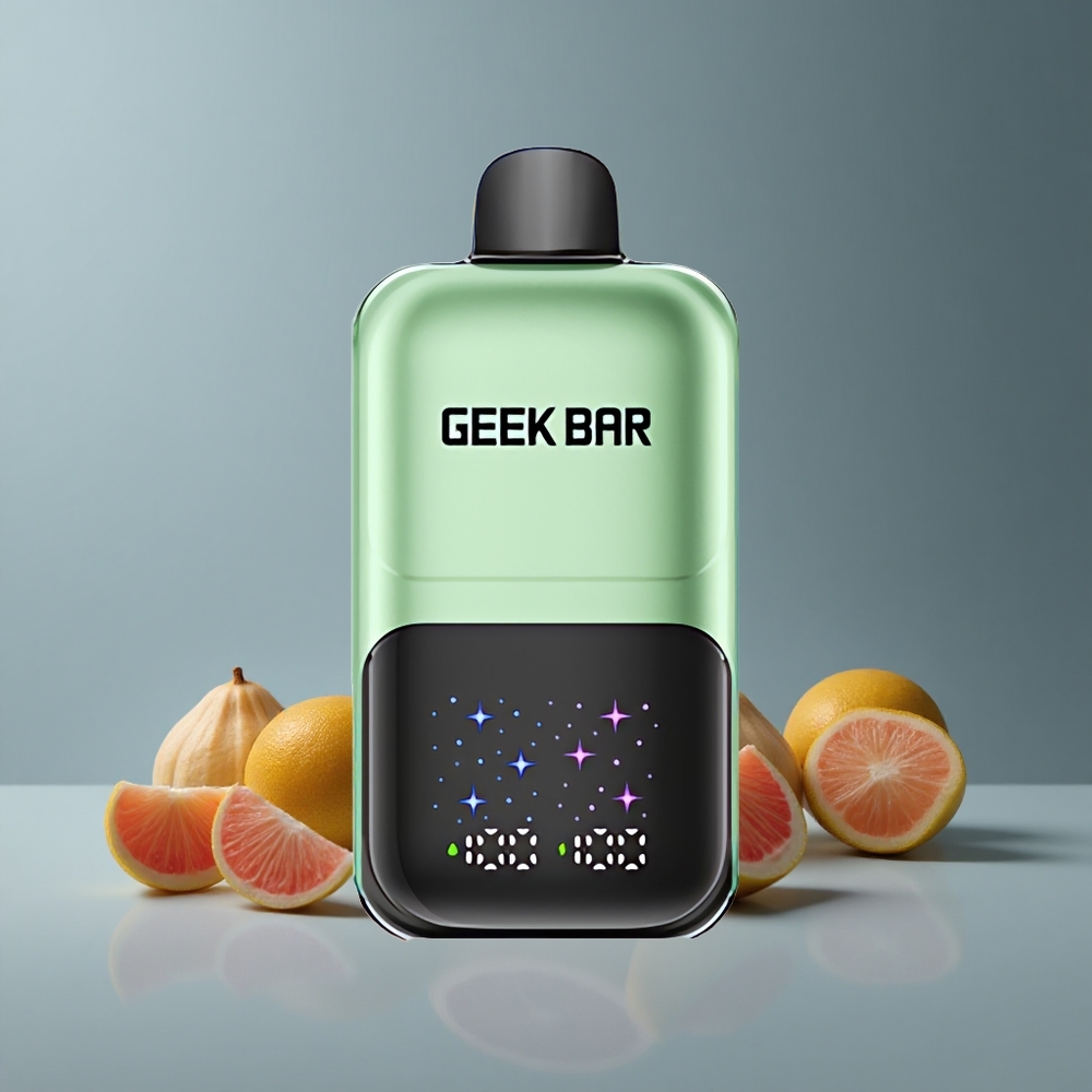GEEK BAR 2GO 20ml 50000 Кислі Цукерки & Фрукти з Великим Екраном та Двохкамерним Баком