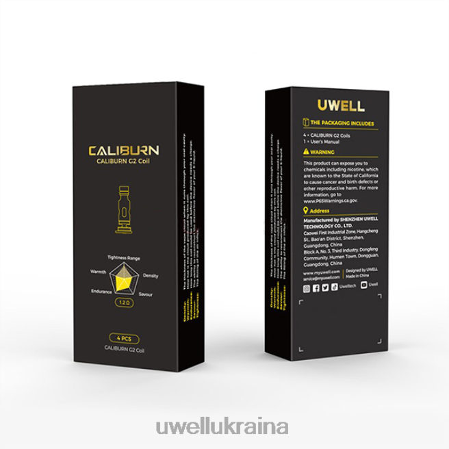 UWELL CALIBURN G2 котушки | 4 шт un2 meshed-h 1,2 Ом | UWELL Украина 6FDB2