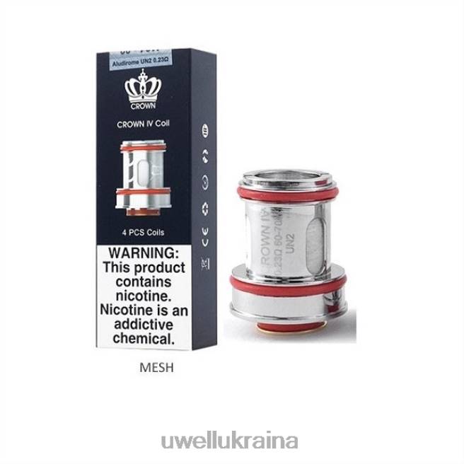 UWELL CROWN 4 змінні котушки (4 шт.) un2 подвійна сітка 0,23 Ом | UWELL Kyiv City 6FDB184