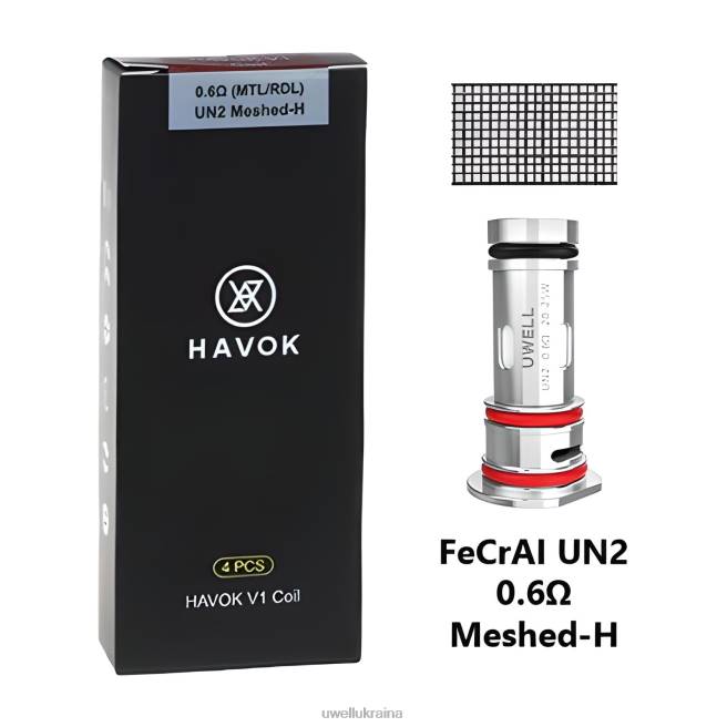 UWELL HAVOK V1 котушки (4 шт.) 0,6 Ом | UWELL Ukraine 6FDB151
