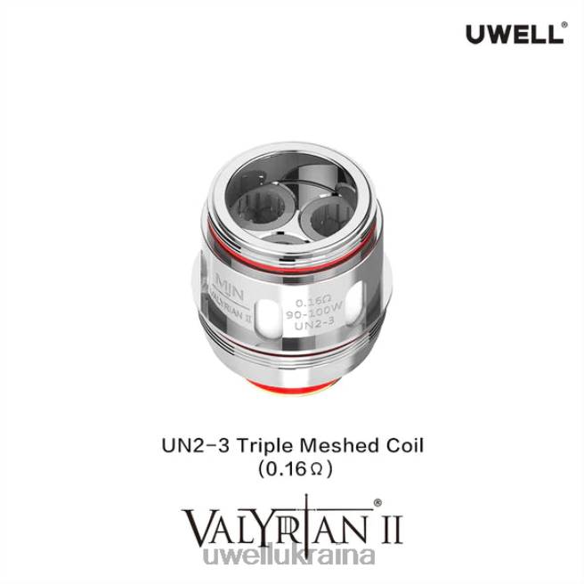 UWELL VALYRIAN 2 змінні котушки (2 шт.) un2-3 потрійна сітка 0,16 Ом | UWELL Disposable Vape 6FDB30
