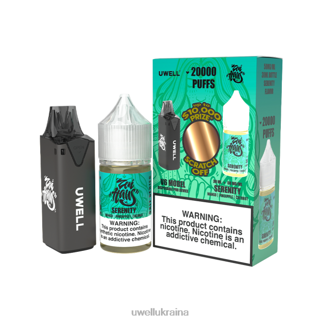 UWELL V6 одноразовий пристрій + татова пара 30мл соку - набір для співпраці clr: жовтий/flv: медова диня жувальна 50 мг | UWELL Online Shop 6FDB217